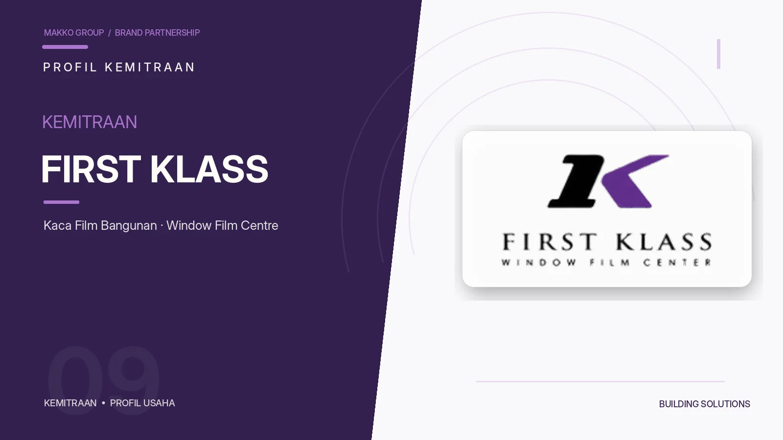 Kemitraan First Klass Window Film Centre - Bisnis Kaca Film Bangunan
